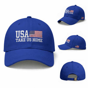 Patriotic USA Soccer Fan Baseball Cap Take Us Home Game Day TS12 Baseball Cap Universal Fit Royal Blue Print Your Wear