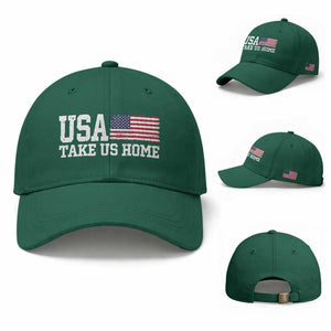 Patriotic USA Soccer Fan Baseball Cap Take Us Home Game Day TS12 Baseball Cap Universal Fit Irish Green Print Your Wear