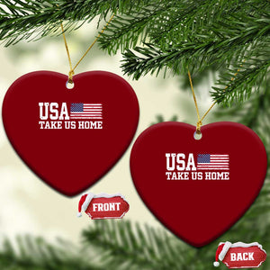 Patriotic USA Soccer Fan Ceramic Ornament Take Us Home Game Day TS12 Print Your Wear