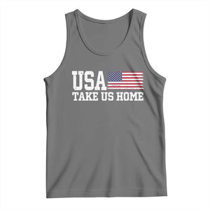 Patriotic USA Soccer Fan Tank Top Take Us Home Game Day TS12 Black Heather Print Your Wear