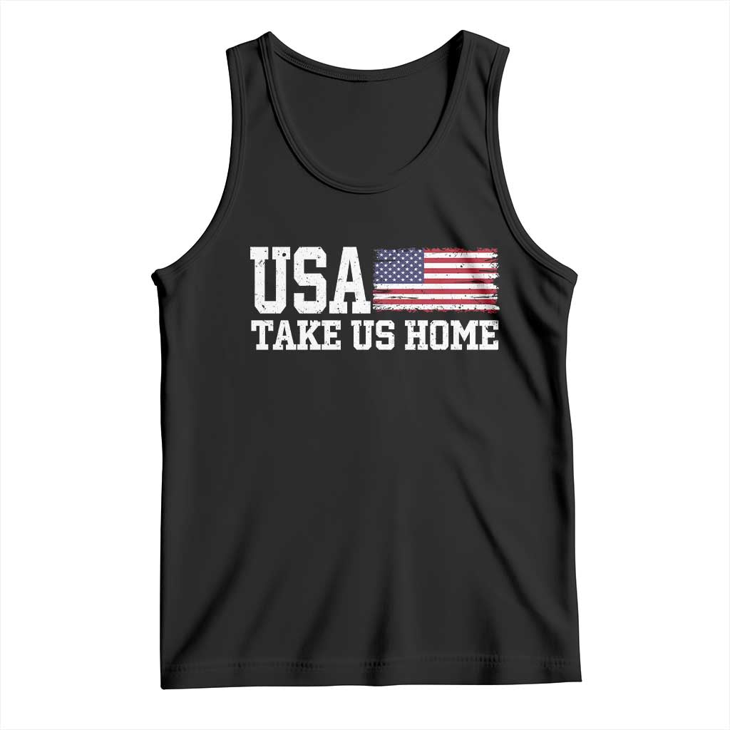 Patriotic USA Soccer Fan Tank Top Take Us Home Game Day TS12 Black Print Your Wear