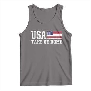 Patriotic USA Soccer Fan Tank Top Take Us Home Game Day TS12 Deep Heather Print Your Wear