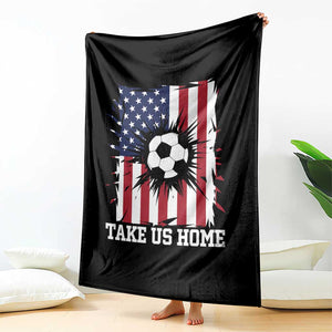 USA Soccer Game Day Throw Blanket Take Us Home TS12 Print Your Wear