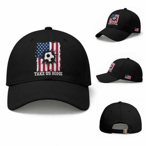 USA Soccer Game Day Baseball Cap Take Us Home TS12 Baseball Cap Universal Fit Black Print Your Wear