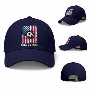 USA Soccer Game Day Baseball Cap Take Us Home TS12 Baseball Cap Universal Fit Dark Blue Print Your Wear