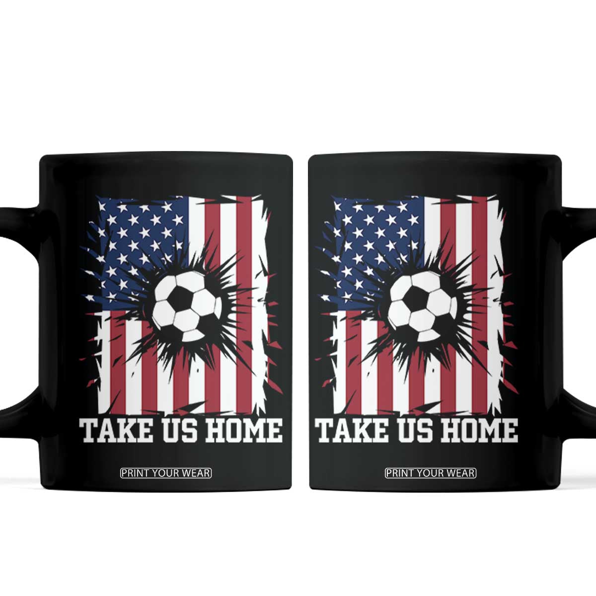 USA Soccer Game Day Coffee Mug Take Us Home TS12 Black Print Your Wear