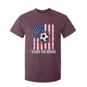 USA Soccer Game Day T Shirt For Kid Take Us Home TS12 Maroon Print Your Wear