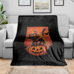 Spooky Halloween Black Cat Witch Throw Blanket Witchcraft Fantasy Gift