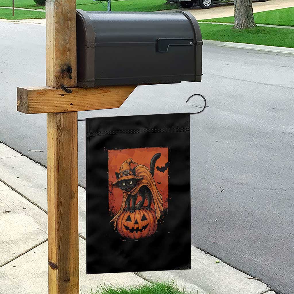 Spooky Halloween Black Cat Witch Garden Flag Witchcraft Fantasy Gift