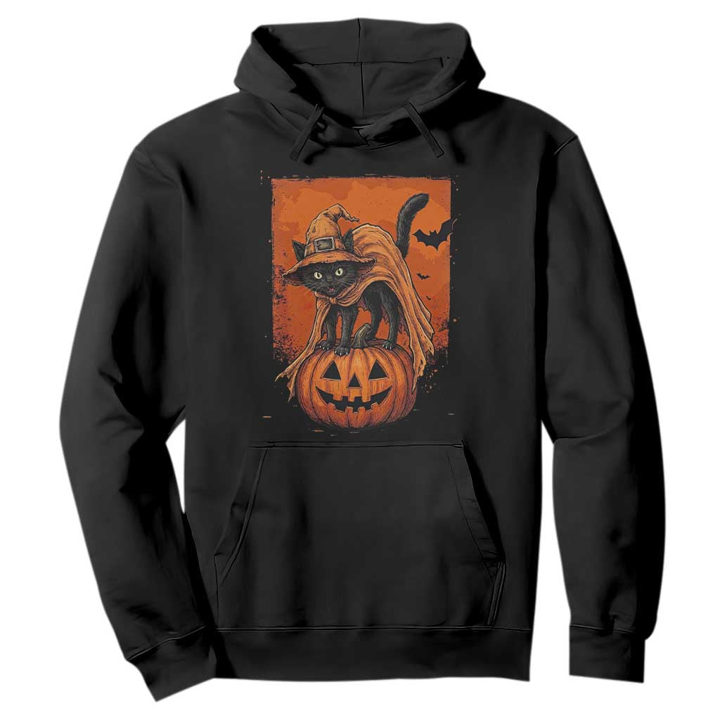 Spooky Halloween Black Cat Witch Hoodie Witchcraft Fantasy Gift