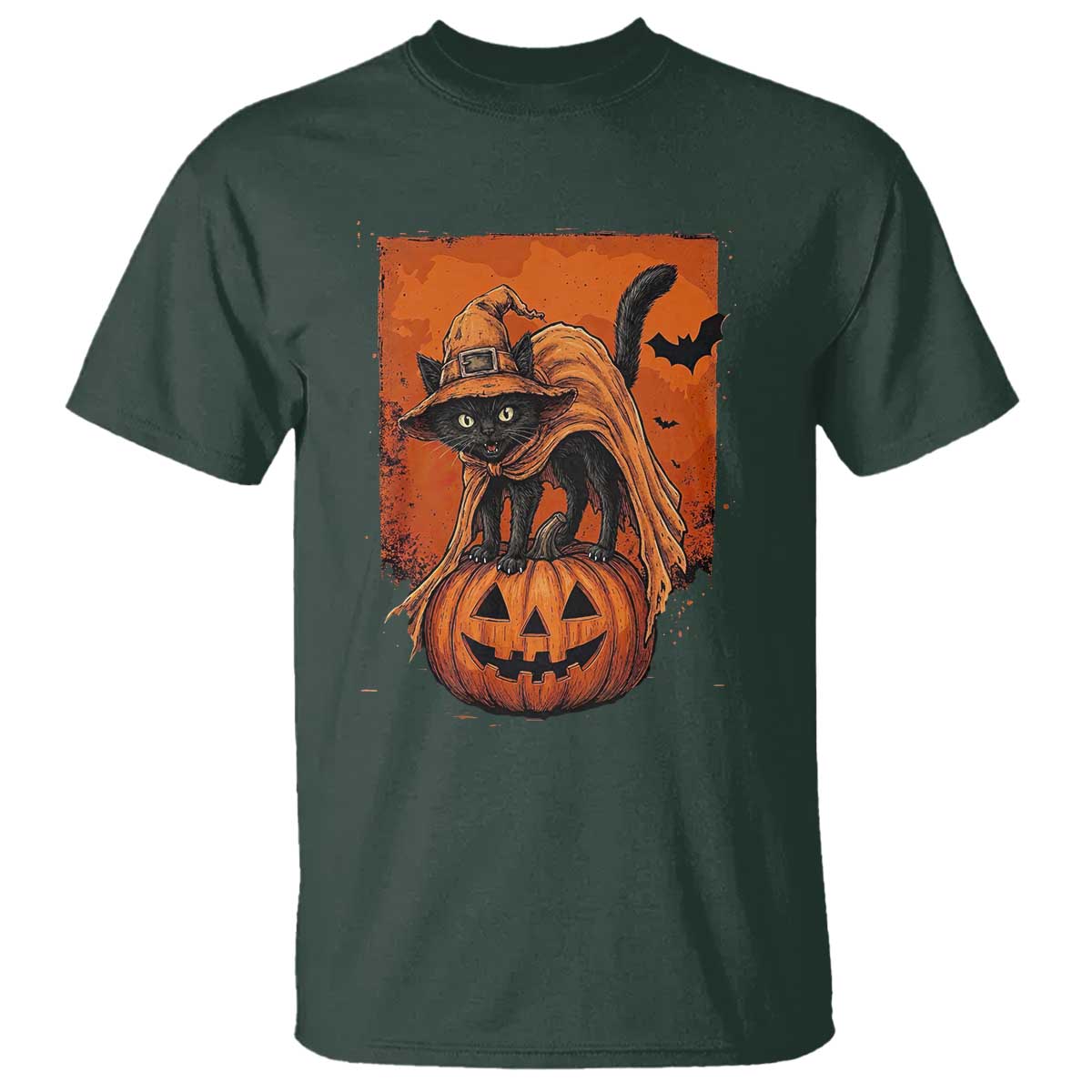 Spooky Halloween Black Cat Witch T Shirt Witchcraft Fantasy Gift