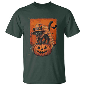 Spooky Halloween Black Cat Witch T Shirt Witchcraft Fantasy Gift