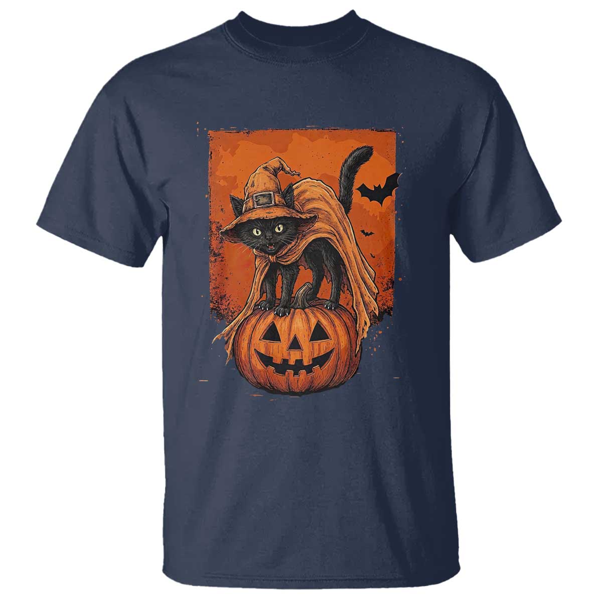 Spooky Halloween Black Cat Witch T Shirt Witchcraft Fantasy Gift