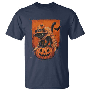Spooky Halloween Black Cat Witch T Shirt Witchcraft Fantasy Gift