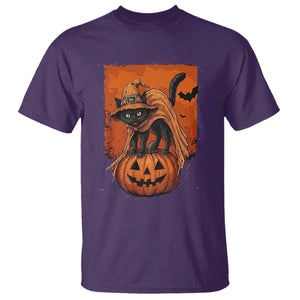 Spooky Halloween Black Cat Witch T Shirt Witchcraft Fantasy Gift