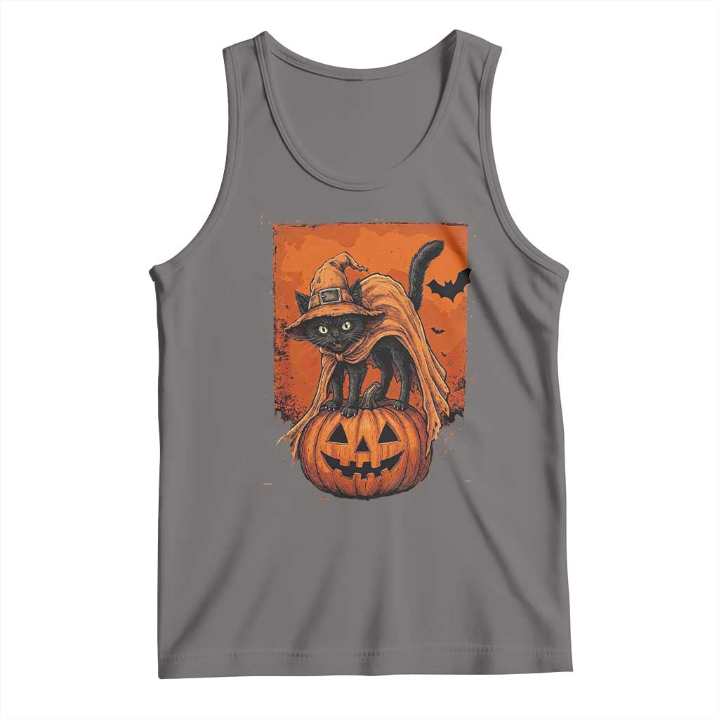 Spooky Halloween Black Cat Witch Tank Top Witchcraft Fantasy Gift