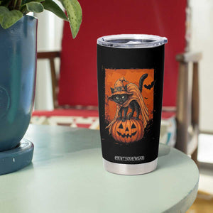Spooky Halloween Black Cat Witch Tumbler Cup Witchcraft Fantasy Gift