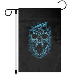 Vintage Great White Shark Skull Garden Flag Deep Sea Horror Art TS12 Black Print Your Wear