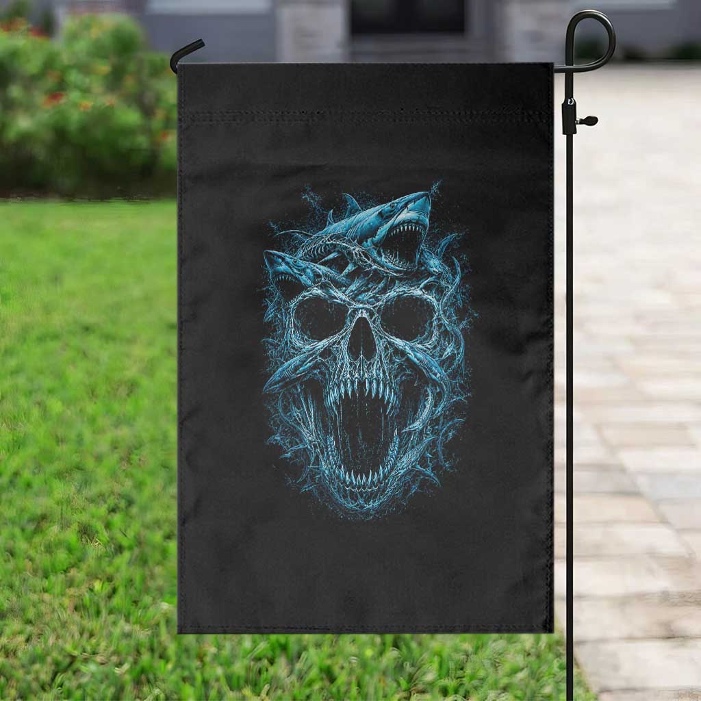 Vintage Great White Shark Skull Garden Flag Deep Sea Horror Art TS12 Print Your Wear