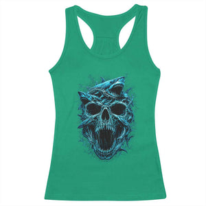 Vintage Great White Shark Skull Racerback Tank Top Deep Sea Horror Art TS12 Irish Green Print Your Wear