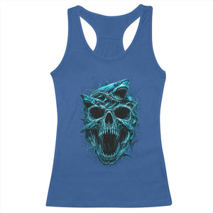 Vintage Great White Shark Skull Racerback Tank Top Deep Sea Horror Art TS12 Royal Blue Print Your Wear