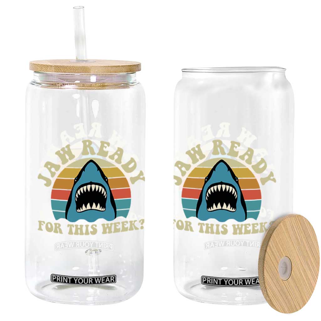 Jaw Ready For This Glass Can Vintage Shark Lover Ocean Wildlife TS12 Print Your Wear