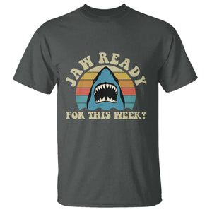 Jaw Ready For This T Shirt Vintage Shark Lover Ocean Wildlife TS12 Dark Heather Print Your Wear
