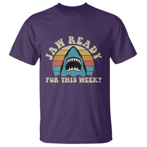 Jaw Ready For This T Shirt Vintage Shark Lover Ocean Wildlife TS12 Purple Print Your Wear