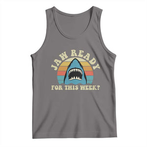 Jaw Ready For This Tank Top Vintage Shark Lover Ocean Wildlife TS12 Deep Heather Print Your Wear