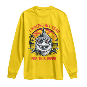 Funny Shark Summer Vacation Long Sleeve Shirt I Waited All Year For This Week TS12 Daisy Print Your Wear