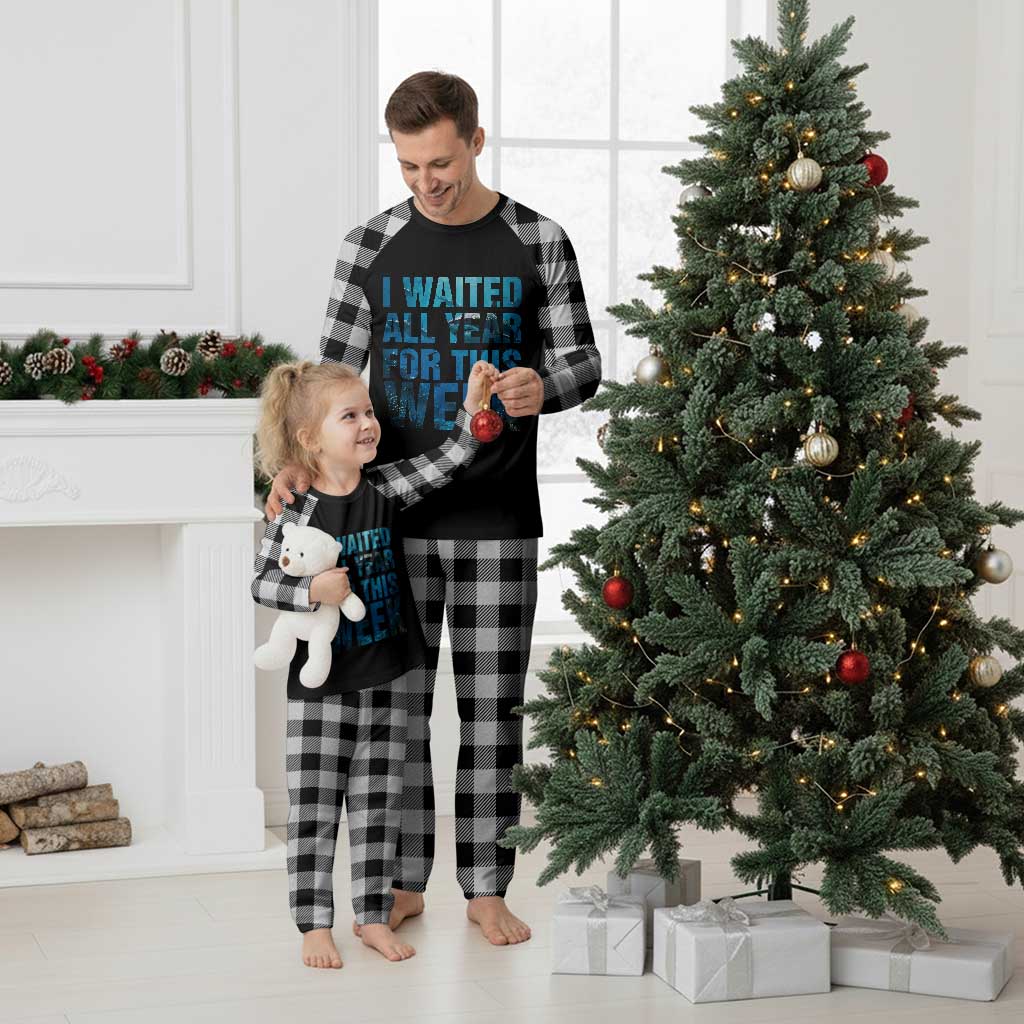 Shark Lover Week Gift Plaid Pajama Set I Waited All Year For This Week TS12 White Plaid Print Your Wear