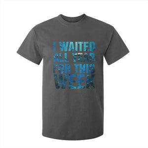 Shark Lover Week Gift T Shirt For Kid I Waited All Year For This Week TS12 Dark Heather Print Your Wear
