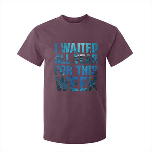 Shark Lover Week Gift T Shirt For Kid I Waited All Year For This Week TS12 Maroon Print Your Wear