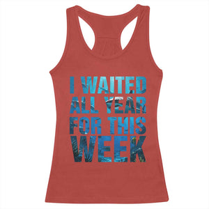 Shark Lover Week Gift Racerback Tank Top I Waited All Year For This Week TS12 Red Print Your Wear
