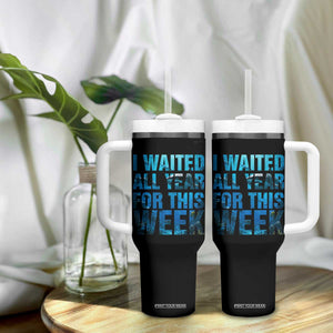 Shark Lover Week Gift Tumbler With Handle I Waited All Year For This Week TS12 Print Your Wear