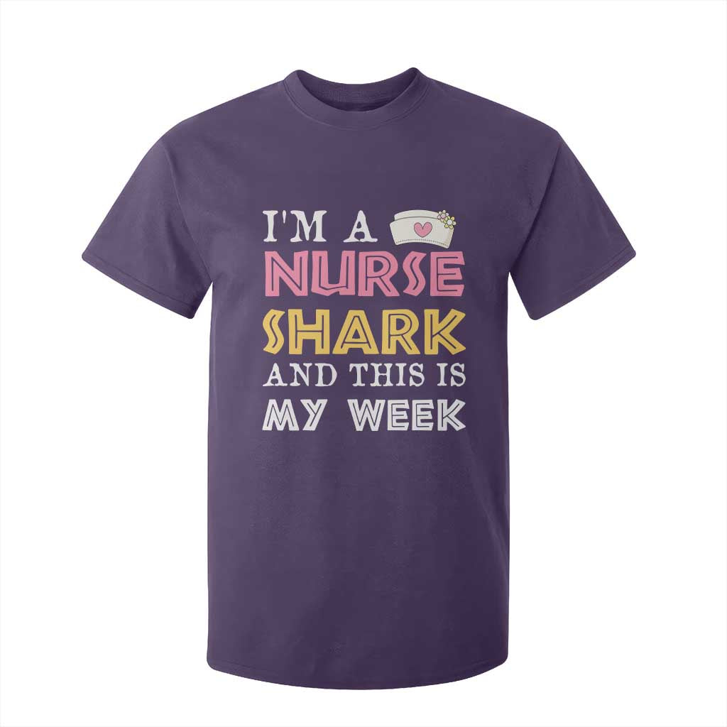 Funny Nurse Shark Gift T Shirt For Kid This Is My Week TS12 Purple Print Your Wear