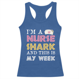 Funny Nurse Shark Gift Racerback Tank Top This Is My Week TS12 Royal Blue Print Your Wear