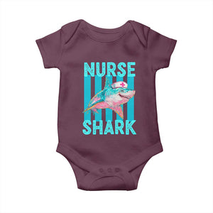 Funny Nurse Shark Baby Onesie Medical Worker Appreciation Gift TS12 Maroon Print Your Wear