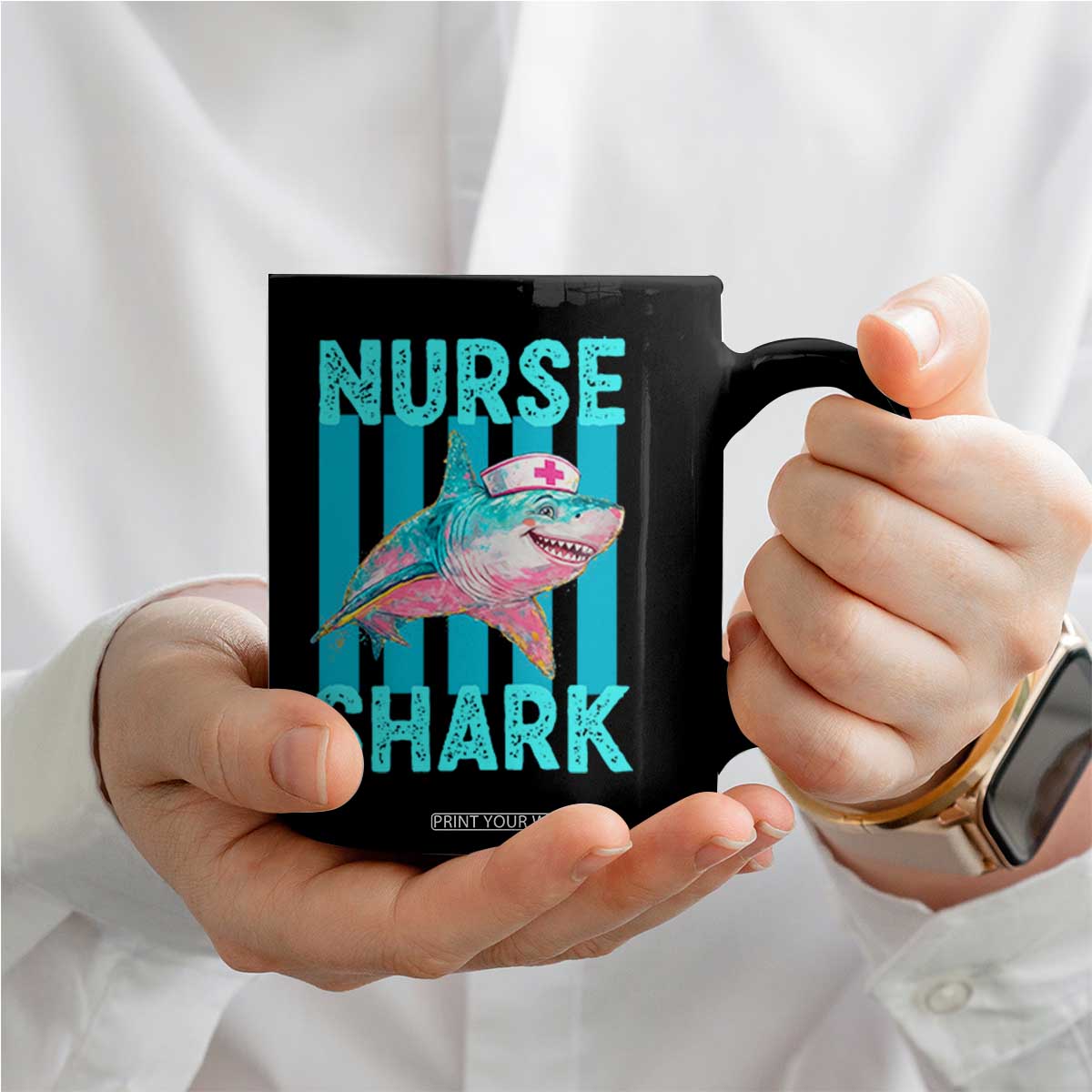 Funny Nurse Shark Coffee Mug Medical Worker Appreciation Gift TS12 Print Your Wear