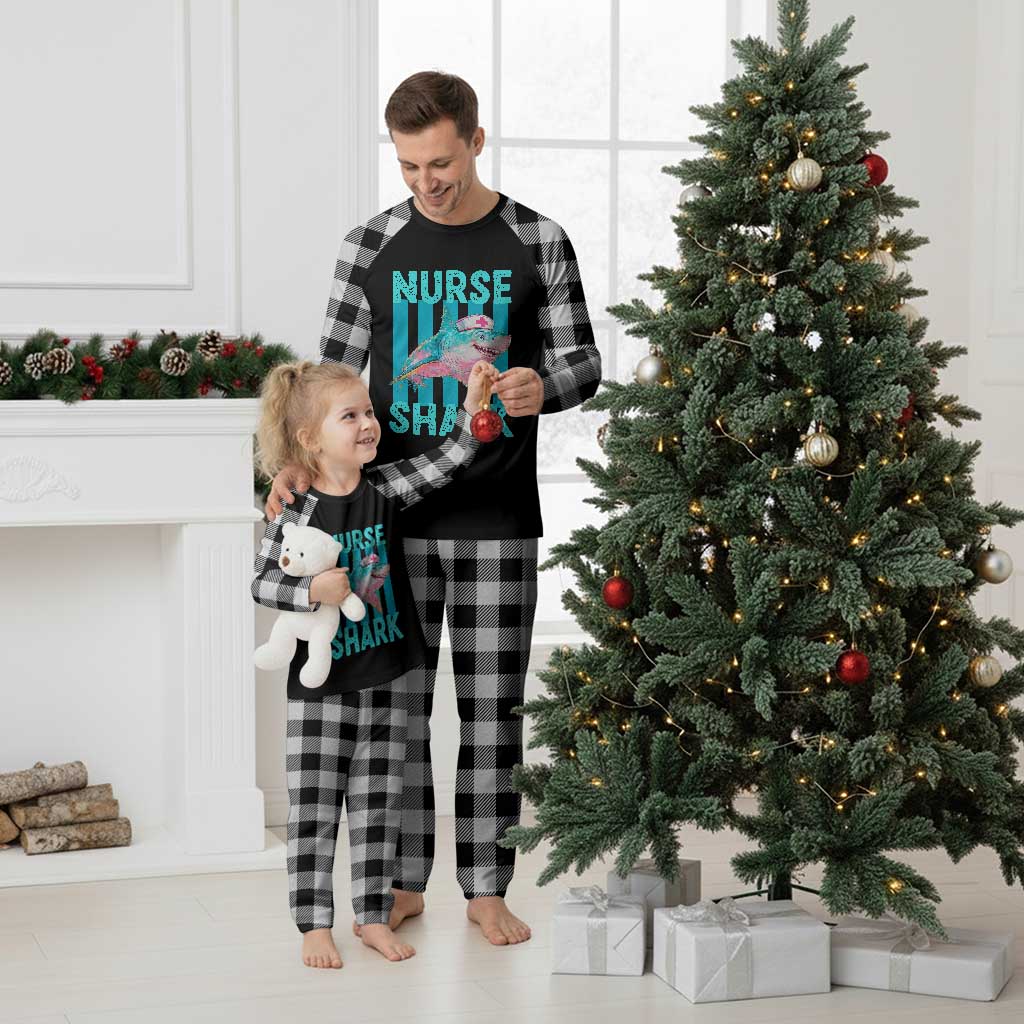 Funny Nurse Shark Plaid Pajama Set Medical Worker Appreciation Gift TS12 White Plaid Print Your Wear