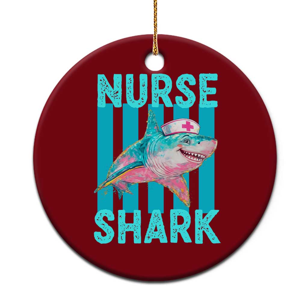 Funny Nurse Shark Ceramic Ornament Medical Worker Appreciation Gift TS12 1pc Red Print Your Wear