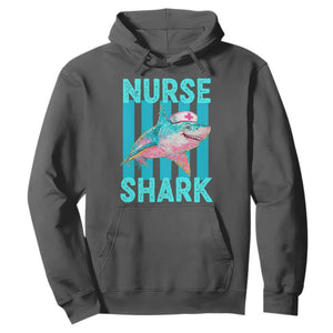 Funny Nurse Shark Hoodie Medical Worker Appreciation Gift TS12 Dark Heather Print Your Wear