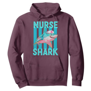 Funny Nurse Shark Hoodie Medical Worker Appreciation Gift TS12 Maroon Print Your Wear