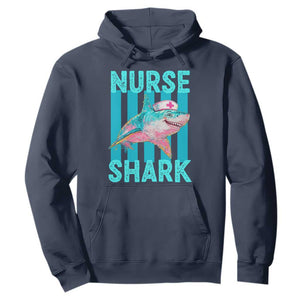 Funny Nurse Shark Hoodie Medical Worker Appreciation Gift TS12 Navy Print Your Wear