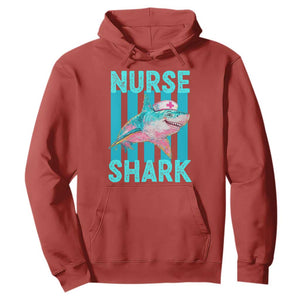 Funny Nurse Shark Hoodie Medical Worker Appreciation Gift TS12 Red Print Your Wear