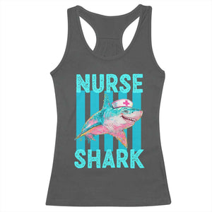 Funny Nurse Shark Racerback Tank Top Medical Worker Appreciation Gift TS12 Dark Heather Print Your Wear