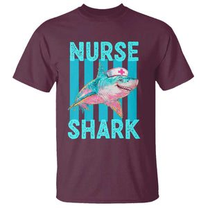 Funny Nurse Shark T Shirt Medical Worker Appreciation Gift TS12 Maroon Print Your Wear