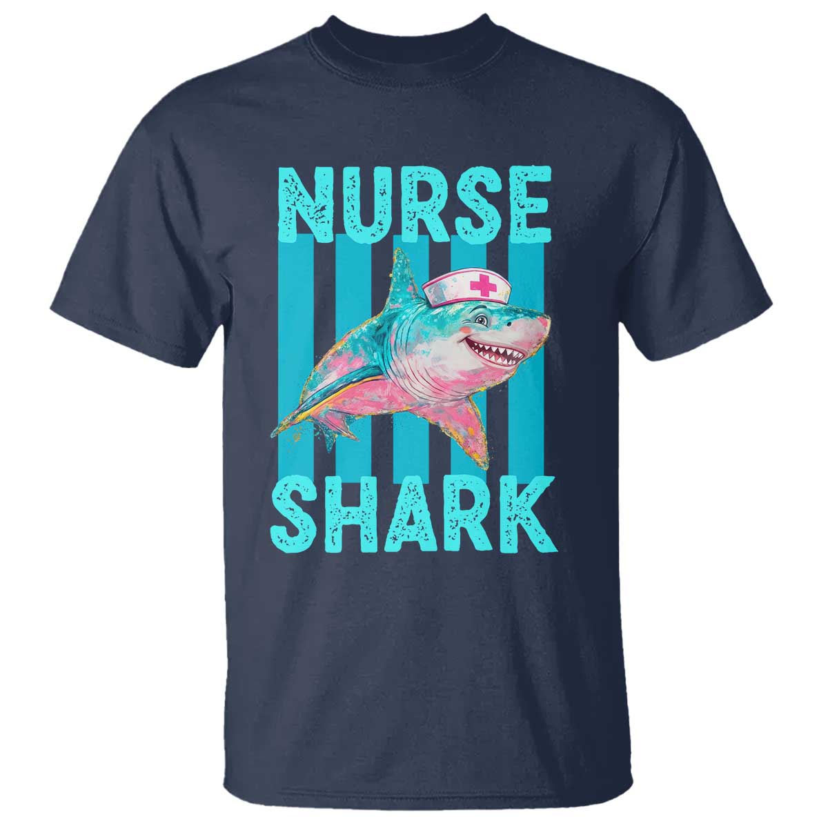 Funny Nurse Shark T Shirt Medical Worker Appreciation Gift TS12 Navy Print Your Wear