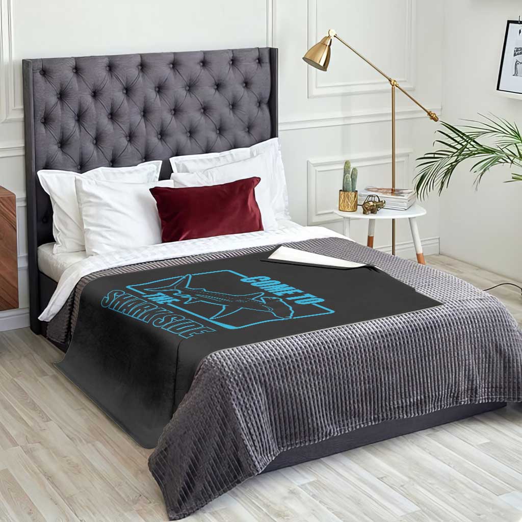 Funny Hammerhead Shark Lover Throw Blanket Come To The Shark Side TS12 Print Your Wear