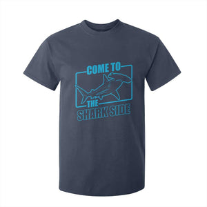 Funny Hammerhead Shark Lover T Shirt For Kid Come To The Shark Side TS12 Navy Print Your Wear
